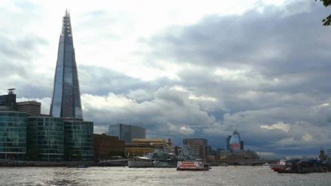 The Shard building in London Stock Footage 95935161