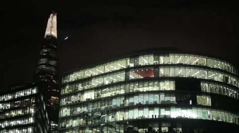 The Shard at Night | HD 1080 Stock Footage 48378637