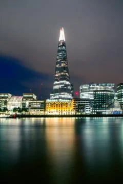 The Shard at night Stock Photos