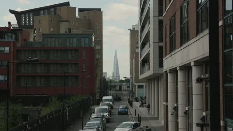 The Shard from Streets 010 스톡 동영상 148740356
