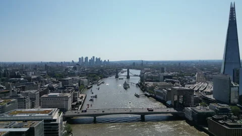 Shard with Tower Bridge in the background Stock Footage 244949493
