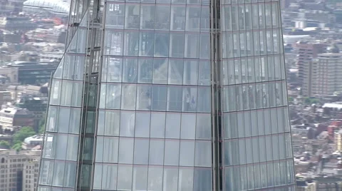 The Shard Viewing Platform Aerial Zoom Stock Footage 67966823