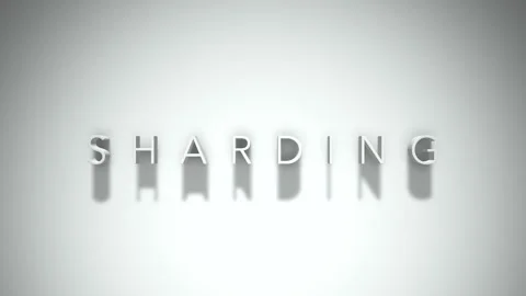 Sharding 3D title animation with shadows on a white background Stock Footage 297013013