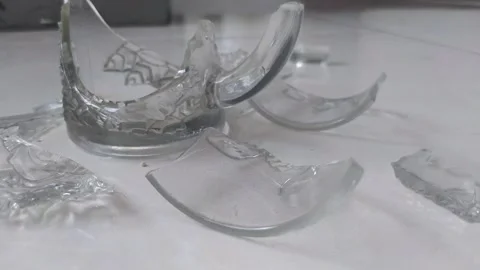 Shards of glass scattered around Stock Footage 296053583