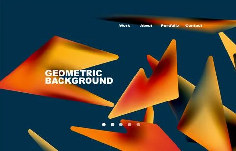 Shards shape composition abstract background. Web page for website or mobile app Illustrazione stock