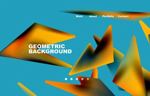 Shards shape composition abstract background. Web page for website or mobile app Stock Illustration