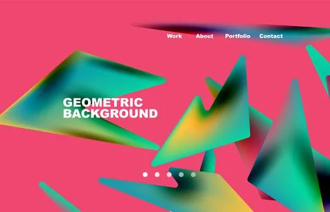 Shards shape composition abstract background. Web page for website or mobile app Stock Illustration