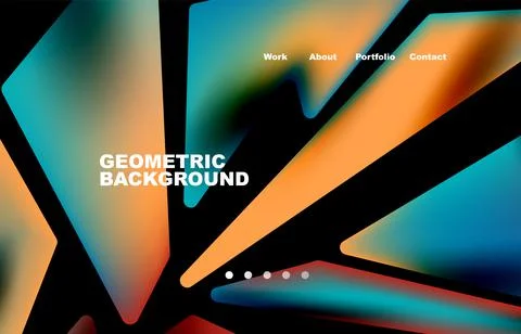 Shards shape composition abstract background. Web page for website or mobile app Stock Illustration