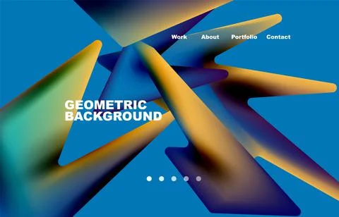 Shards shape composition abstract background. Web page for website or mobile app Stock Illustration