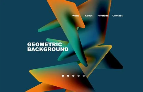 Shards shape composition abstract background. Web page for website or mobile app Stock Illustration