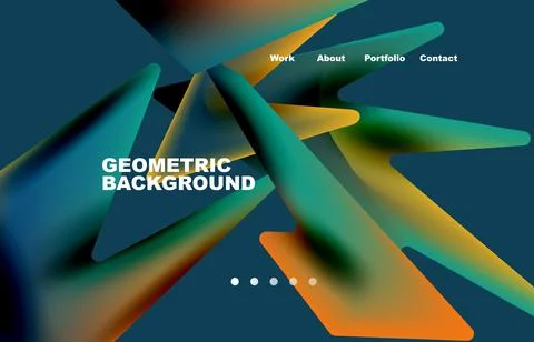 Shards shape composition abstract background. Web page for website or mobile app Stock Illustration