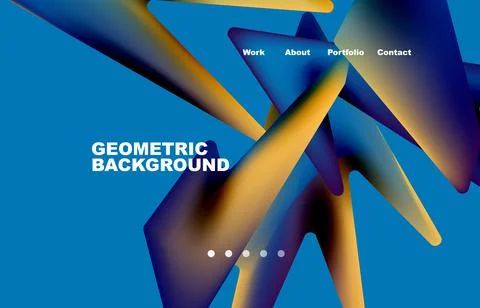 Shards shape composition abstract background. Web page for website or mobile app Stock Illustration