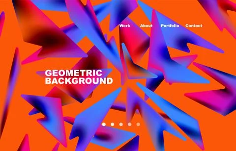 Shards shape composition abstract background. Web page for website or mobile app Stock Illustration