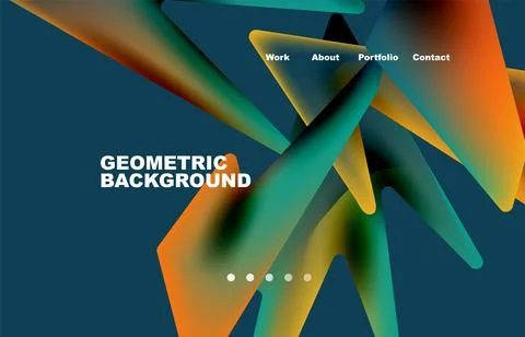 Shards shape composition abstract background. Web page for website or mobile app Stock Illustration