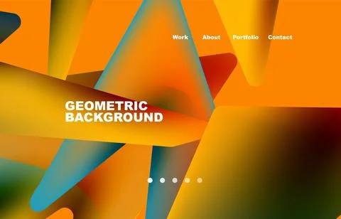 Shards shape composition abstract background. Web page for website or mobile app Illustrazione stock