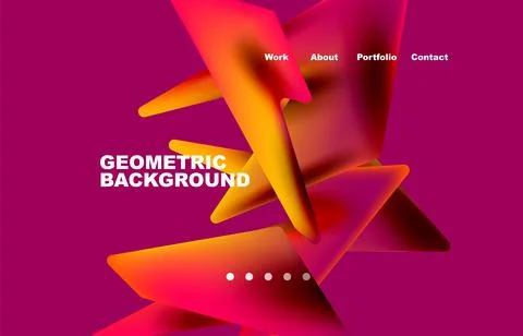 Shards shape composition abstract background. Web page for website or mobile app Stock Illustration