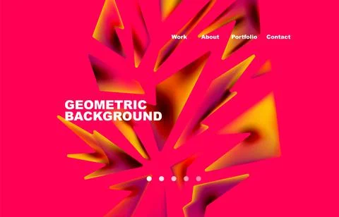 Shards shape composition abstract background. Web page for website or mobile app Illustrazione stock