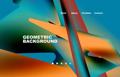 Shards shape composition abstract background. Web page for website or mobile app Stock Illustration