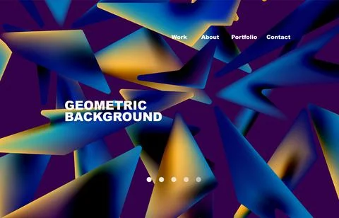 Shards shape composition abstract background. Web page for website or mobile app Stock Illustration