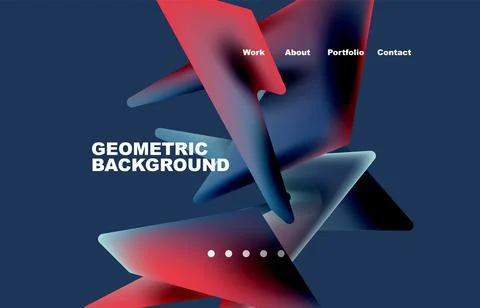 Shards shape composition abstract background. Web page for website or mobile app Illustrazione stock