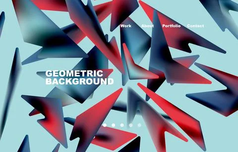 Shards shape composition abstract background. Web page for website or mobile app Stock Illustration