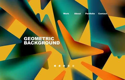 Shards shape composition abstract background. Web page for website or mobile app Stock Illustration