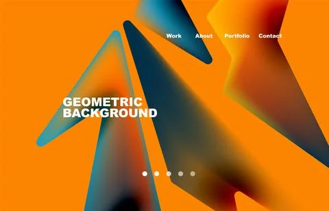 Shards shape composition abstract background. Web page for website or mobile app Stock Illustration