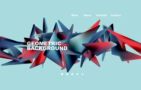 Shards shape composition abstract background. Web page for website or mobile app Stock Illustration