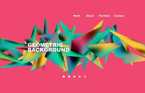 Shards shape composition abstract background. Web page for website or mobile app イラスト素材