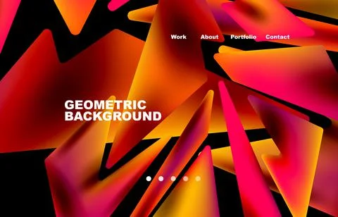 Shards shape composition abstract background. Web page for website or mobile app Stock Illustration