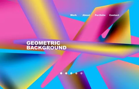 Shards shape composition abstract background. Web page for website or mobile app Stock Illustration