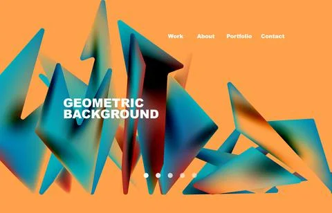 Shards shape composition abstract background. Web page for website or mobile app イラスト素材