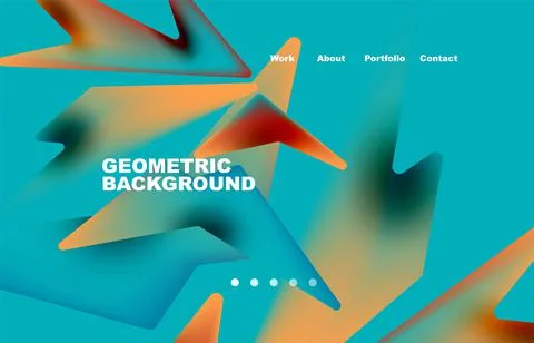 Shards shape composition abstract background. Web page for website or mobile app Stock Illustration