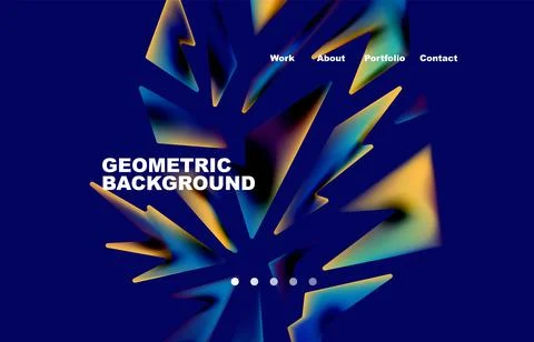 Shards shape composition abstract background. Web page for website or mobile app Stock Illustration