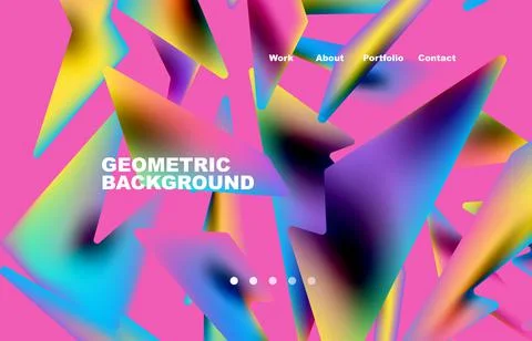 Shards shape composition abstract background. Web page for website or mobile app Stock Illustration