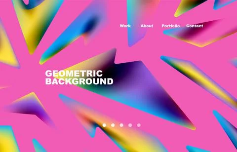 Shards shape composition abstract background. Web page for website or mobile app Illustrazione stock