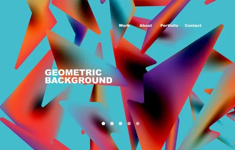 Shards shape composition abstract background. Web page for website or mobile app Stock Illustration