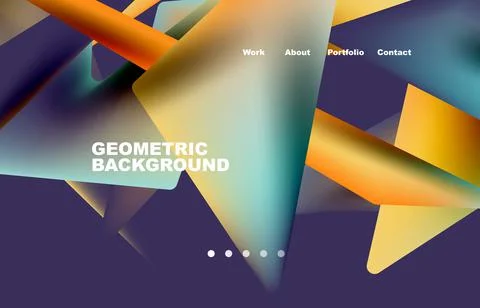 Shards shape composition abstract background. Web page for website or mobile app Stock Illustration