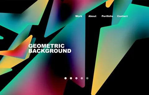 Shards shape composition abstract background. Web page for website or mobile app Stock Illustration