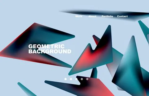 Shards shape composition abstract background. Web page for website or mobile app Illustrazione stock