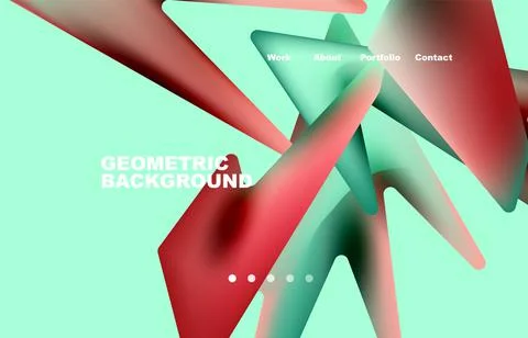 Shards shape composition abstract background. Web page for website or mobile app Stock Illustration