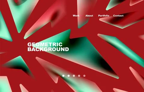 Shards shape composition abstract background. Web page for website or mobile app Illustrazione stock