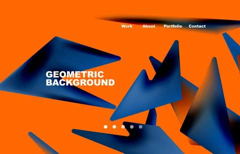 Shards shape composition abstract background. Web page for website or mobile app Illustrazione stock