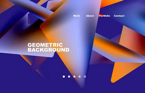 Shards shape composition abstract background. Web page for website or mobile app Stock Illustration