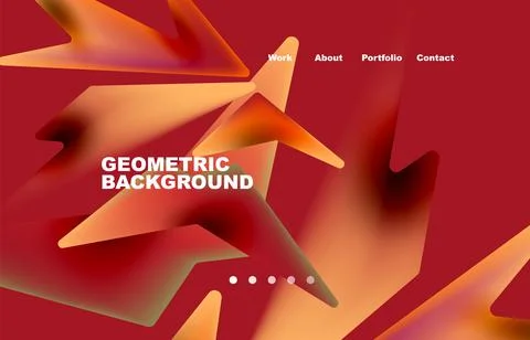 Shards shape composition abstract background. Web page for website or mobile app Stock Illustration