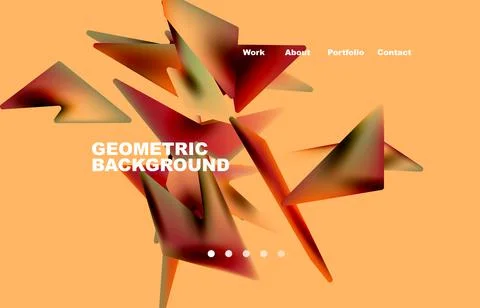 Shards shape composition abstract background. Web page for website or mobile app Stock Illustration