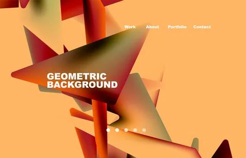 Shards shape composition abstract background. Web page for website or mobile app Stock Illustration