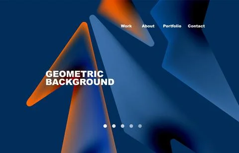 Shards shape composition abstract background. Web page for website or mobile app Illustrazione stock