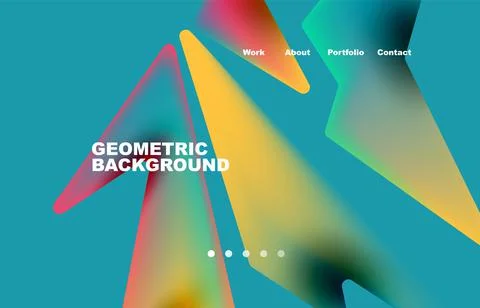 Shards shape composition abstract background. Web page for website or mobile app Stock Illustration