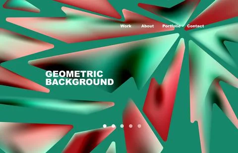 Shards shape composition abstract background. Web page for website or mobile app Illustrazione stock